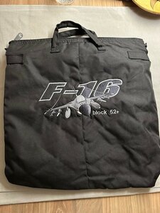 black helmet bag with F-16 block 52+ embroidery
