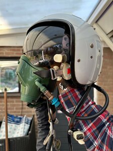 ZSh-7 flight helmet & KM35 oxygen mask Russian Air Force in excellent condition