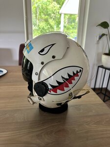 HGU-2A/P flight helmet 93rd Fighter Squadron Makos markings 