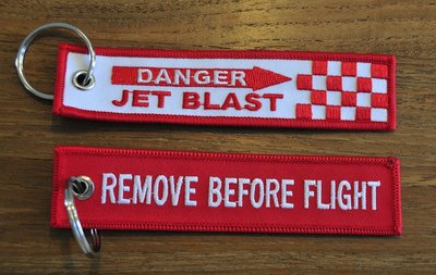 DANGER JET BLAST  KEYCHAIN keyring