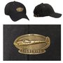 P-38 Lightning Luxury baseball cap with metal emblem P-38 Lightning brass cap