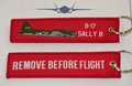Remove before flight B-17 Flying Fortress keychain