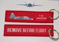 F-5E Aggressor woven keyring keychain babage label