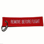 REMOVE BEFORE FLIGHT Keychain Keyring Bagage label