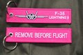 F-35 Lightning II (front) (pink) keychain keyring