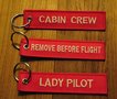 set 3: Remove Before Flight Keychains Keyrings Key Chains 3 different keyrings
