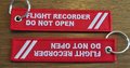 FLIGHT RECORD DO NOT OPEN keychain keyring