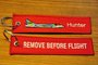 Hunter KLu keyring keychain bagagelabel Remove Before Flight_