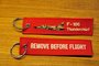 F-105 Thunderchief keyring keychain bagagelabel Remove Before Flight_