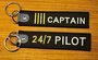 Captain IIII 24/7 Pilot keyring keychain bagagelabel _