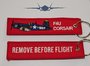 F4U Corsair embroidered keyring keychain babage label_