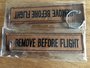 REMOVE BEFORE FLIGHT embroidered keychain keyring bagagelabel_