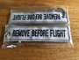 REMOVE BEFORE FLIGHT embroidered keychain keyring bagagelabel_