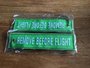 REMOVE BEFORE FLIGHT embroidered keychain keyring bagagelabel_