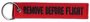 Remove before flight sleutelhanger_