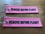 REMOVE BEFORE FLIGHT keychain keyring bagagelabel _