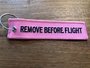REMOVE BEFORE FLIGHT keychain keyring bagagelabel _
