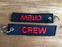 CREW embroidered keyring keychain  color black & red letters_