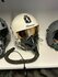 HGU-2M/P flight helmet + MBU-5/P oxygen mask 4th Stormo markings Gold Visor_
