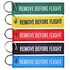 Remove before flight keychains keyring luggage tags (set 2 pieces) choice in 7 colors - postage free_