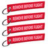 Remove before flight keychains keyring luggage tags (set 2 pieces) choice in 7 colors - postage free_