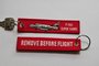 F-100 Super Sabre 32nd TFS keychain keyring Remove Before Flight_