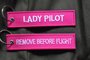 Lady Pilot keychain keyring Remove Before Flight_