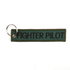Fighter Pilot Keychain Keyring Embroidered_