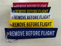 REMOVE BEFORE FLIGHT Keychain Keyring Bagage label_