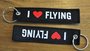 I love flying keyring keychain_